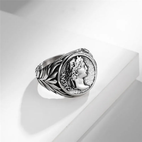 Aureus Ring – 18K Gold-Plated Signet with Zircon