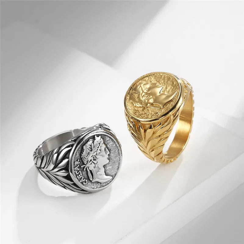 Aureus Ring – 18K Gold-Plated Signet with Zircon