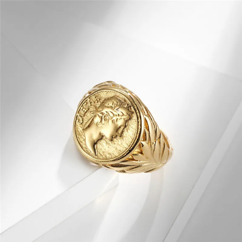 Aureus Ring – 18K Gold-Plated Signet with Zircon